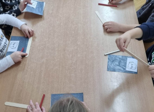 Zajęcia z bibliotekarką p. Katarzyna Figurska "Zakładkowy zawrót głowy".